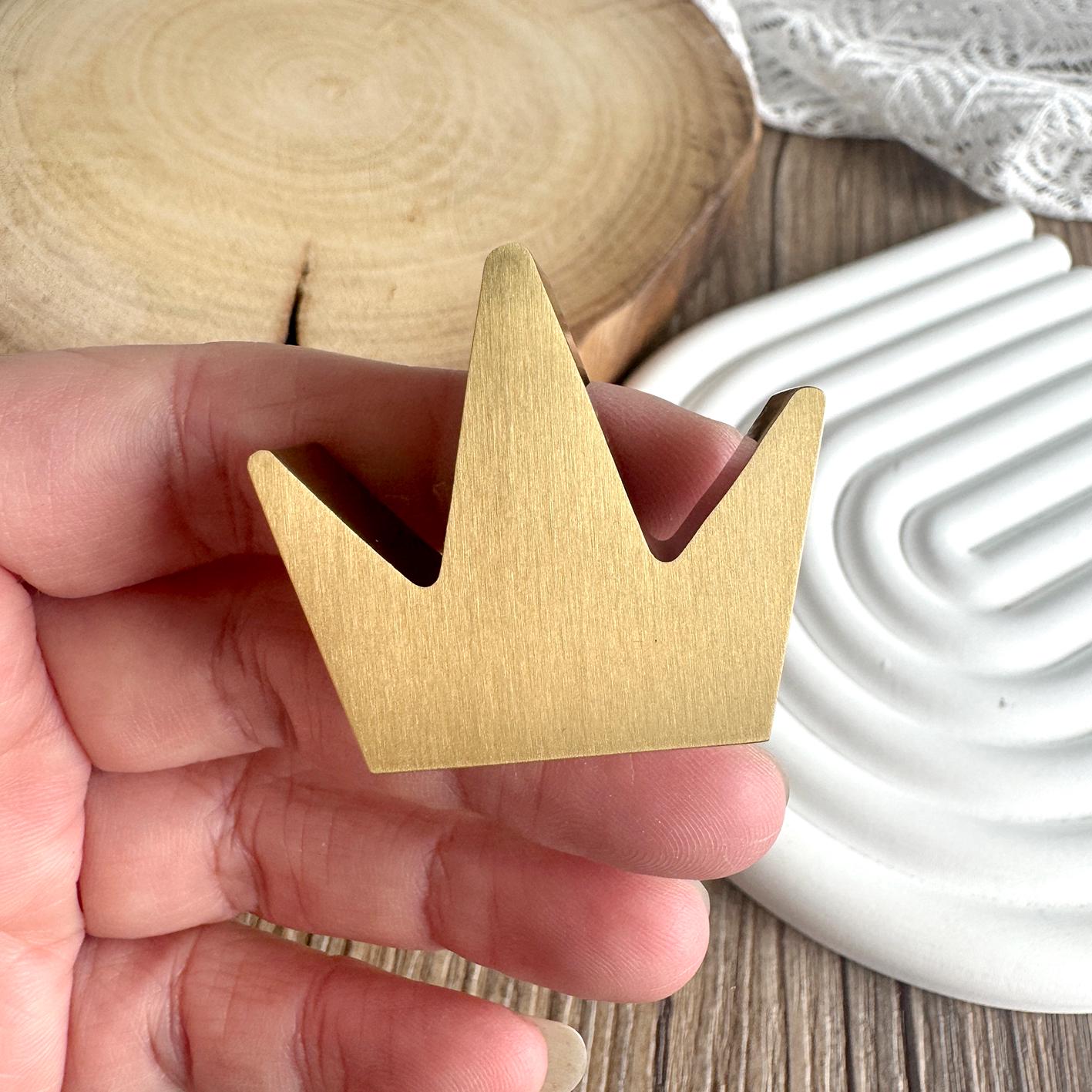 Le Petit Prince-crown- Brass Door Knobs for Cabinet Wardrobe