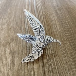 Silberne Kolibri Schubladenknöpfe / Adler Schrank / Gothic Home Decor / Tierförmige Schubladenknöpfe / Möbelbeschläge,Z-722