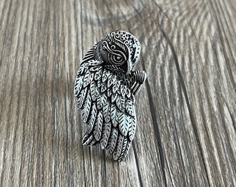 Silver Bronze Owl drawer knobs / Owl cabinet / Gothic Home Decor / Animal Shaped drawer knobs / Furniture Hardware,Z-1034