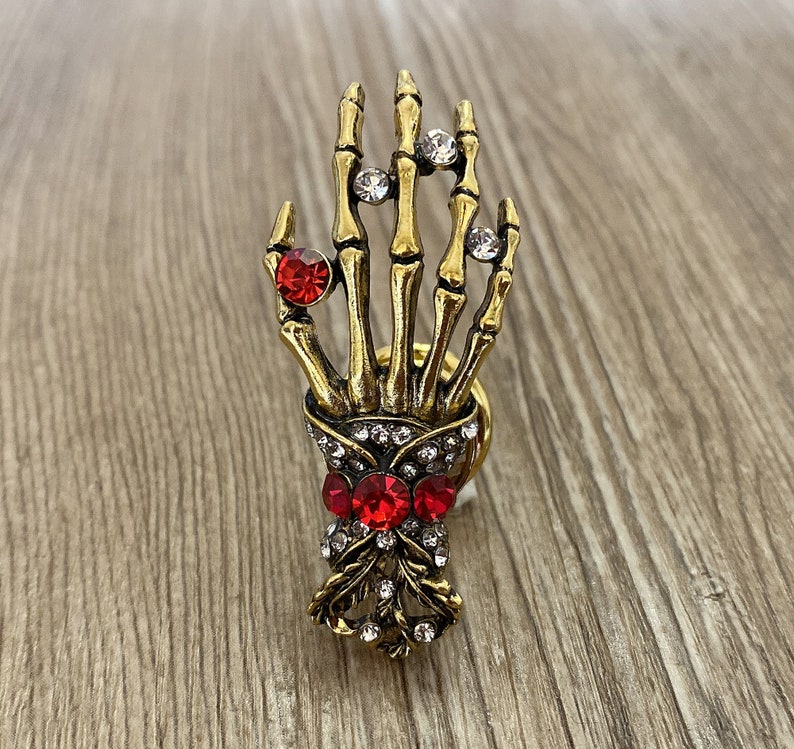 Gothic Skull Hand Knobs Brass Knobs / Dresser Knobs / Etsy