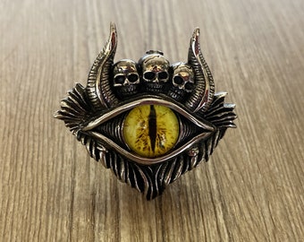 Silver The Eye of Satan Drawer knobs / Cabinet Dresser Knobs/ The Eye of Satan Furniture knobs in Titanium Steel , Z-597