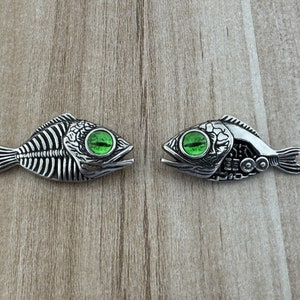 Silver Fish Drawer knobs / Cabinet Dresser Knobs/Fish Furniture knobs in Titanium Steel , Z-836