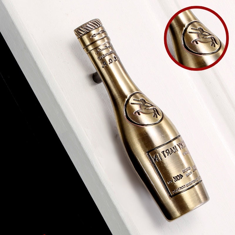 2.5 Wine Bottle/Leaf Dresser Pulls Drawer Handles Etsy