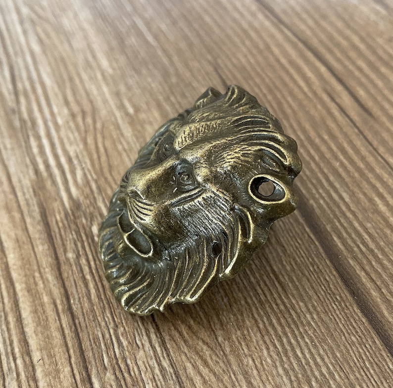 Brass Lion Drawer Knobs / Lion / Gothic Home Decor / Etsy