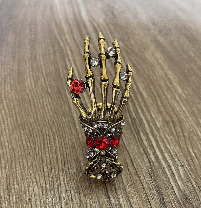 Gothic Skull Hand Knobs Brass Knobs / Dresser Knobs / Etsy