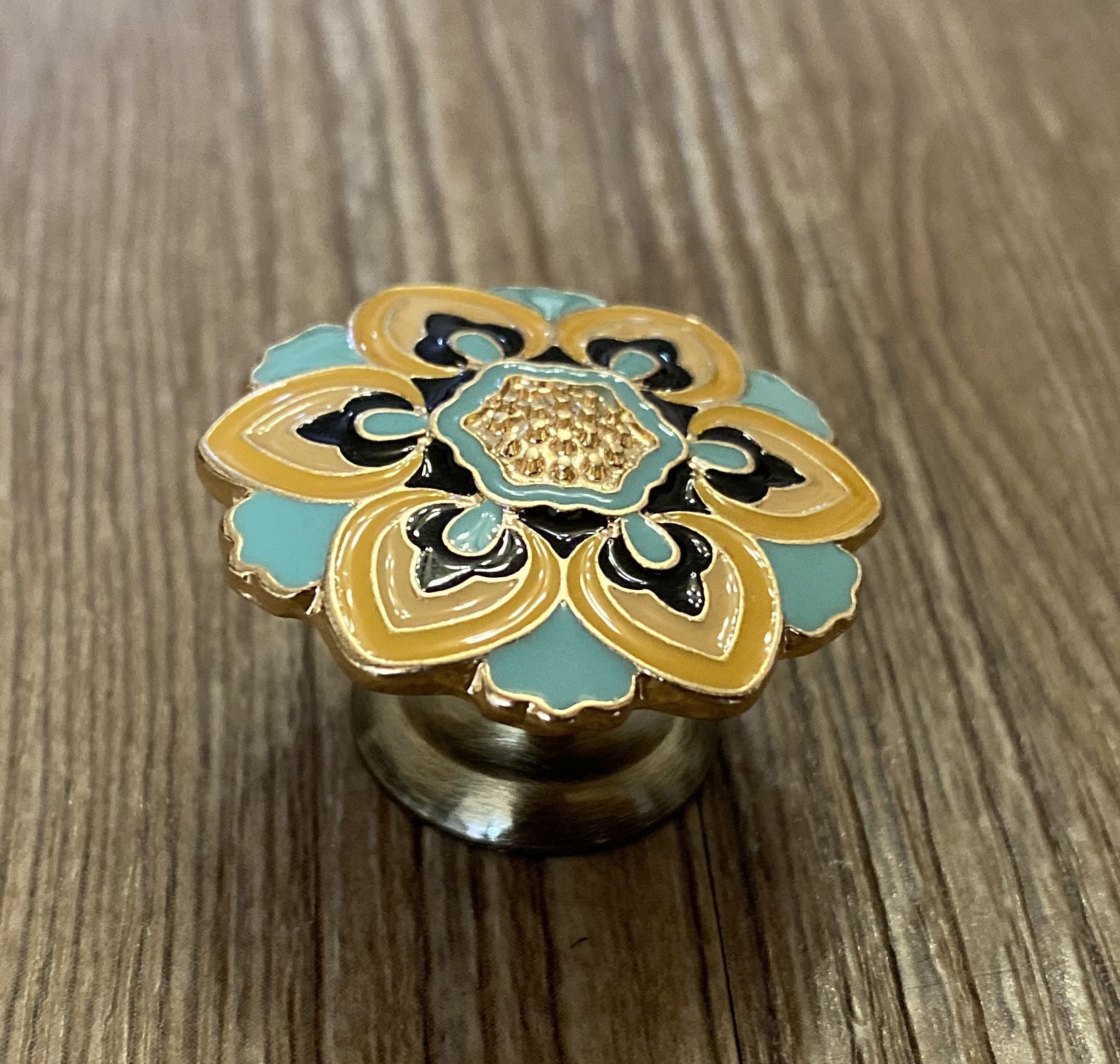 Enamel Vintage Bohemian Drawer Knobs / Vintage Bohemian Etsy