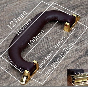 Retro PU Leather Luggage handles Door Handles For Cabinet Wardrobe Cupboard Drawer Pull Furniture Hardware Luggage accessories,CP-1065 image 9