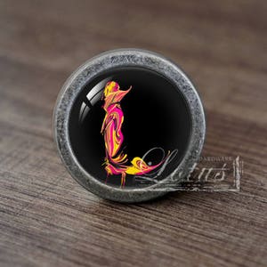 Letra-&quot;L&quot;-Glass Cabochon Vintage Silver Cabinet Dresser Knobs pull / Dresser Knobs Cabinet Pull handles / Furniture Hardware