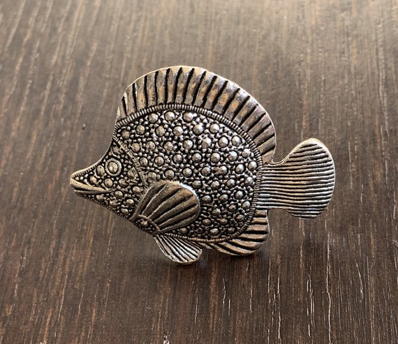 Silver Fish Drawer Knobs Fish Cabinet Gothic Home Decor Etsy