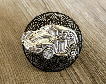 Pomelli per cassetti a forma di auto d'epoca in argento / Mobili per auto d'epoca / Decorazioni per la casa in stile gotico / Pomelli per cassetti a forma di auto d'epoca / Ferramenta per mobili, Z-356
