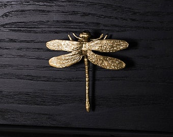 Dragonfly- Brass Door Knobs For Cabinet Wardrobe Cupboard Drawer Pull Knobs Furniture Hardware Kitchen Accessories, CP-1056