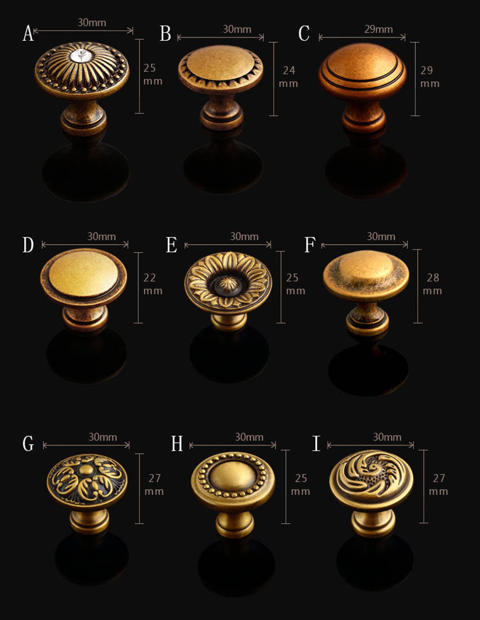 Brown Antique Knobs Drawer Knob Dresser Knobs Ceramic Knobs / Etsy