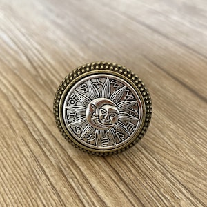 Brass Gear Constellation drawer knobs / Constellation Cabinet / Gothic Home Decor / Animal Shaped drawer knobs / Furniture Hardware,Z-422