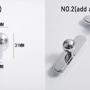 Krommade mässingshandgjorda lådknoppar/byråknoppar/skåpshandtag/möbelbeslag, CP-1720 NO.2