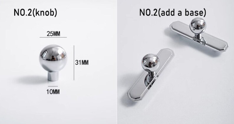 Krommade mässingshandgjorda lådknoppar/byråknoppar/skåpshandtag/möbelbeslag, CP-1720 NO.2