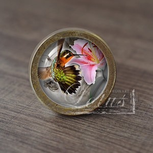 Hummingbird—Handmade Vintage Antique Drawer Knobs Pulls Handles/Dresser Knobs Cabinet Pull handles / Furniture Hardware