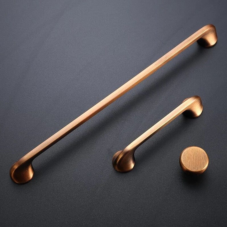 Champagne Bronze Modern Handle Dresser Pulls Knob / Etsy