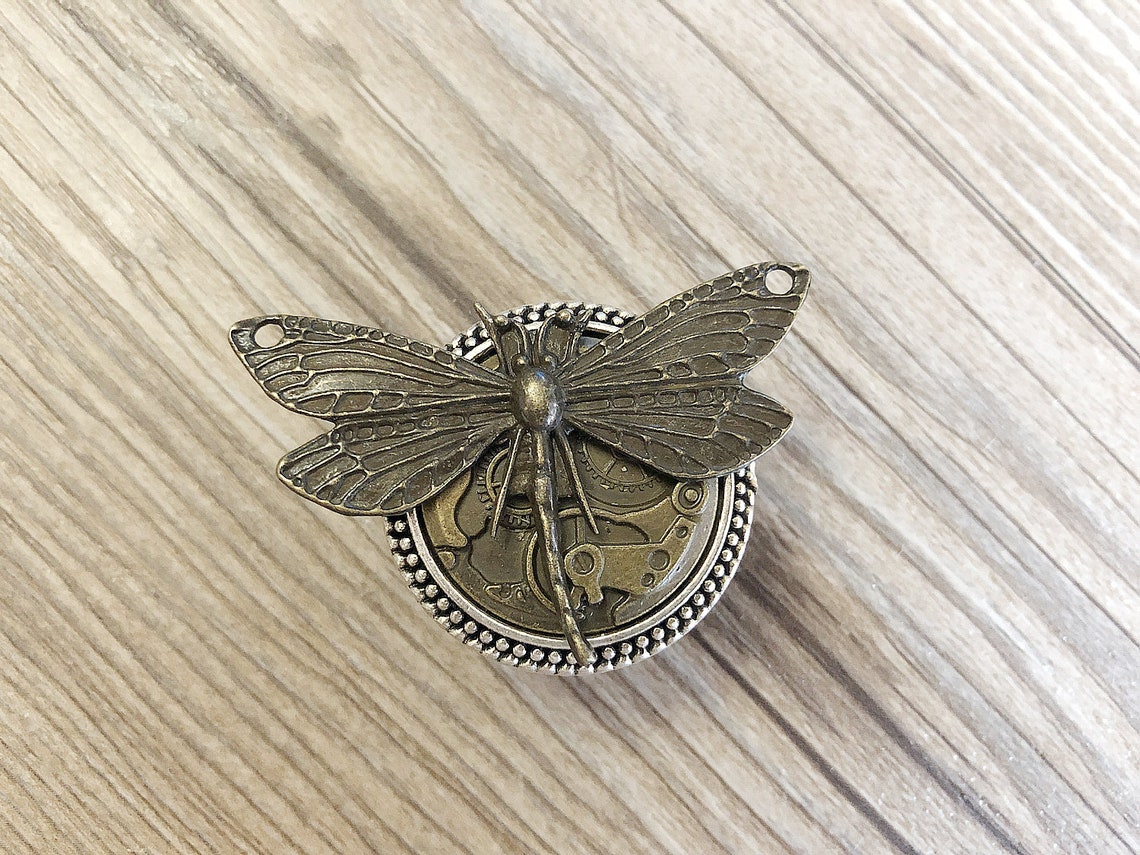 Perillas del cajón de la libélula del engranaje del engranaje | Etsy