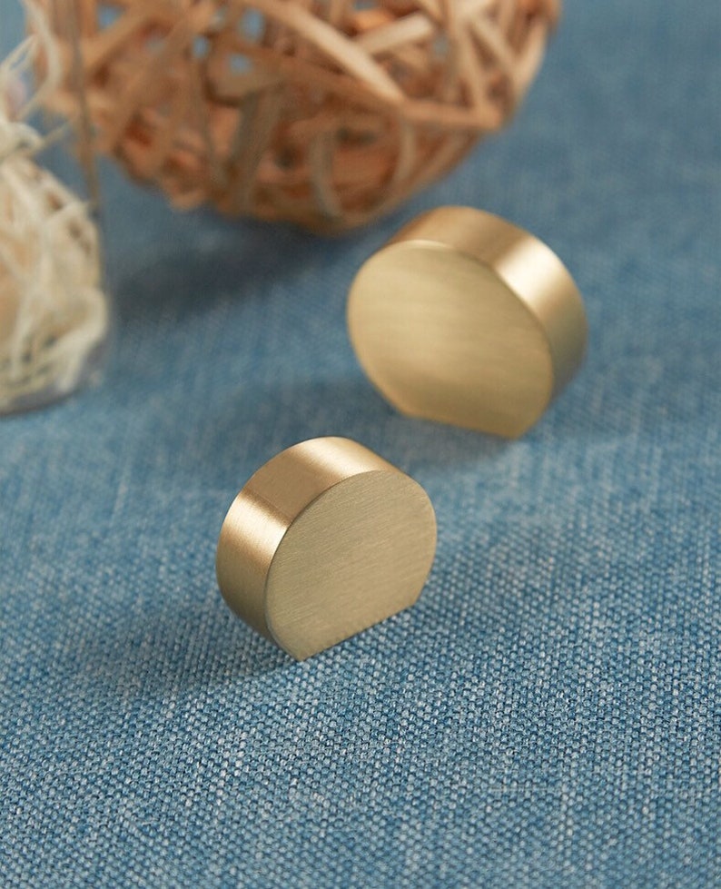 Small Polished Nickel Knobs - 5/8" Diameter Brass Knobs For Bookcases, Desks, File Cabinets - Unbranded