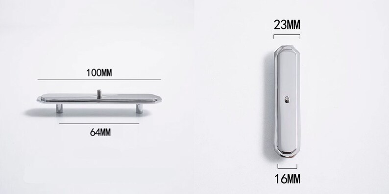 Krommade mässingshandgjorda lådknoppar/byråknoppar/skåpshandtag/möbelbeslag, CP-1720 bild 11