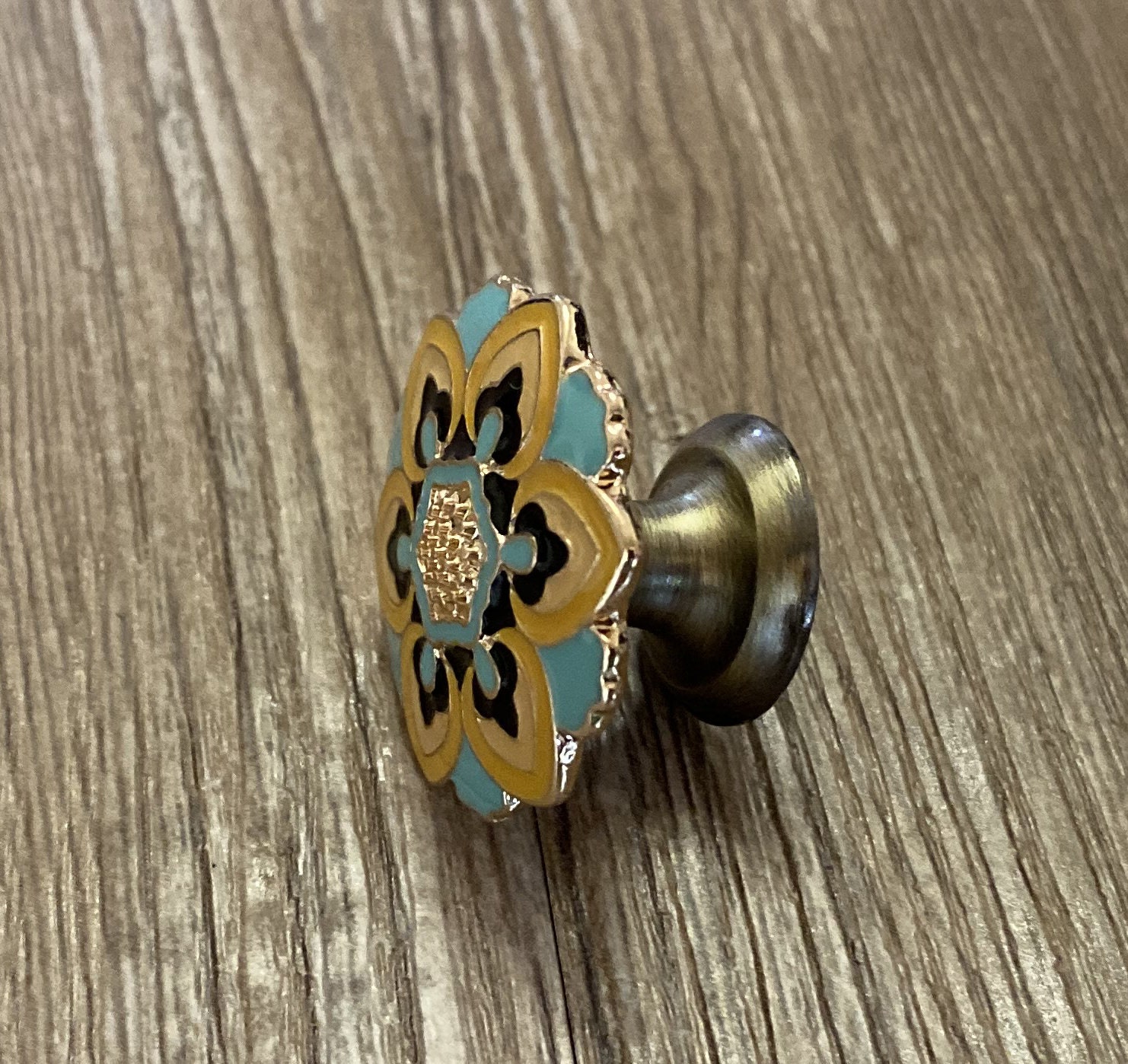 Enamel Vintage Bohemian Drawer Knobs / Vintage Bohemian Etsy