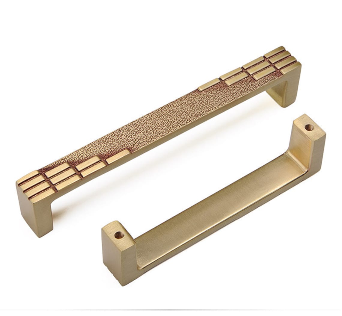 Antique Brass Dresser Drawer Pull Handles Knob Metal Drop Pull Etsy