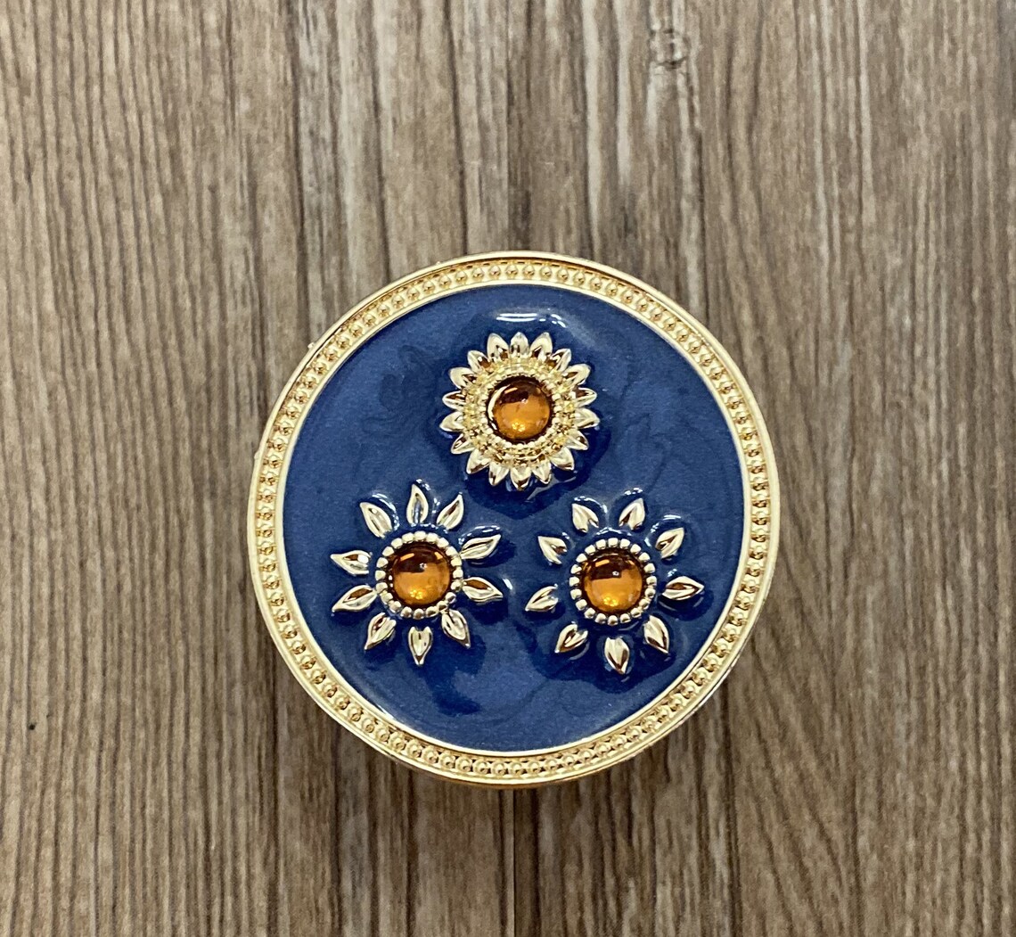 Enamel Sunflower Drawer Knobs / Sunflower / Gothic Etsy