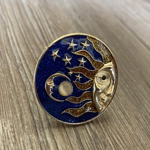 Enamel Sun and Moon Stars drawer knobs / Starry sky cabinet / Gothic Home Decor / Furniture Hardware,Z-635 image 2