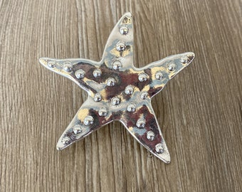 Silver Starfish Drawer knobs / Furniture Knobs Silver with Rope Pattern - Spiral Drawer Knob Cabinet Knobs in Silver ,Z-720