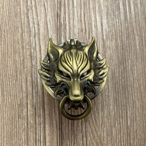 Retro Silver Wolf drawer knobs / Wolf cabinet / Gothic Home Decor / Animal Shaped drawer knobs / Furniture Hardware,Z-473 image 9