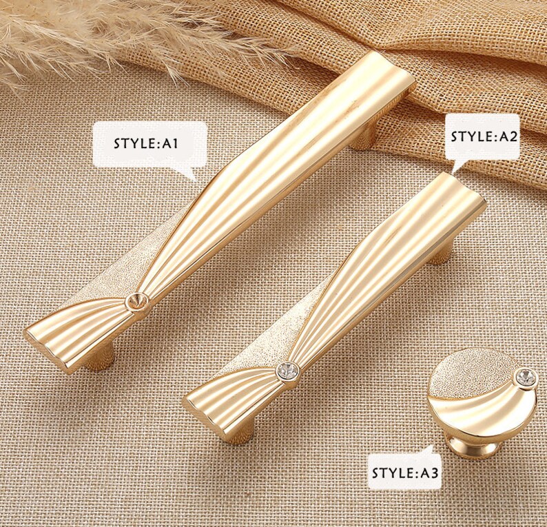 Gold Modern Knobs Drawer Knob Dresser Knobs Kitchen Cabinet Knobs Pull Handle Decorative Furniture Hardware