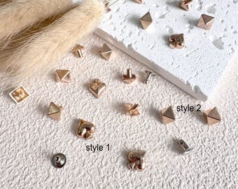 3 color,pack of 30, metal pyramid spikes gold bullet rivets studs, leather studs,leather craft decorative rivet MD3307933