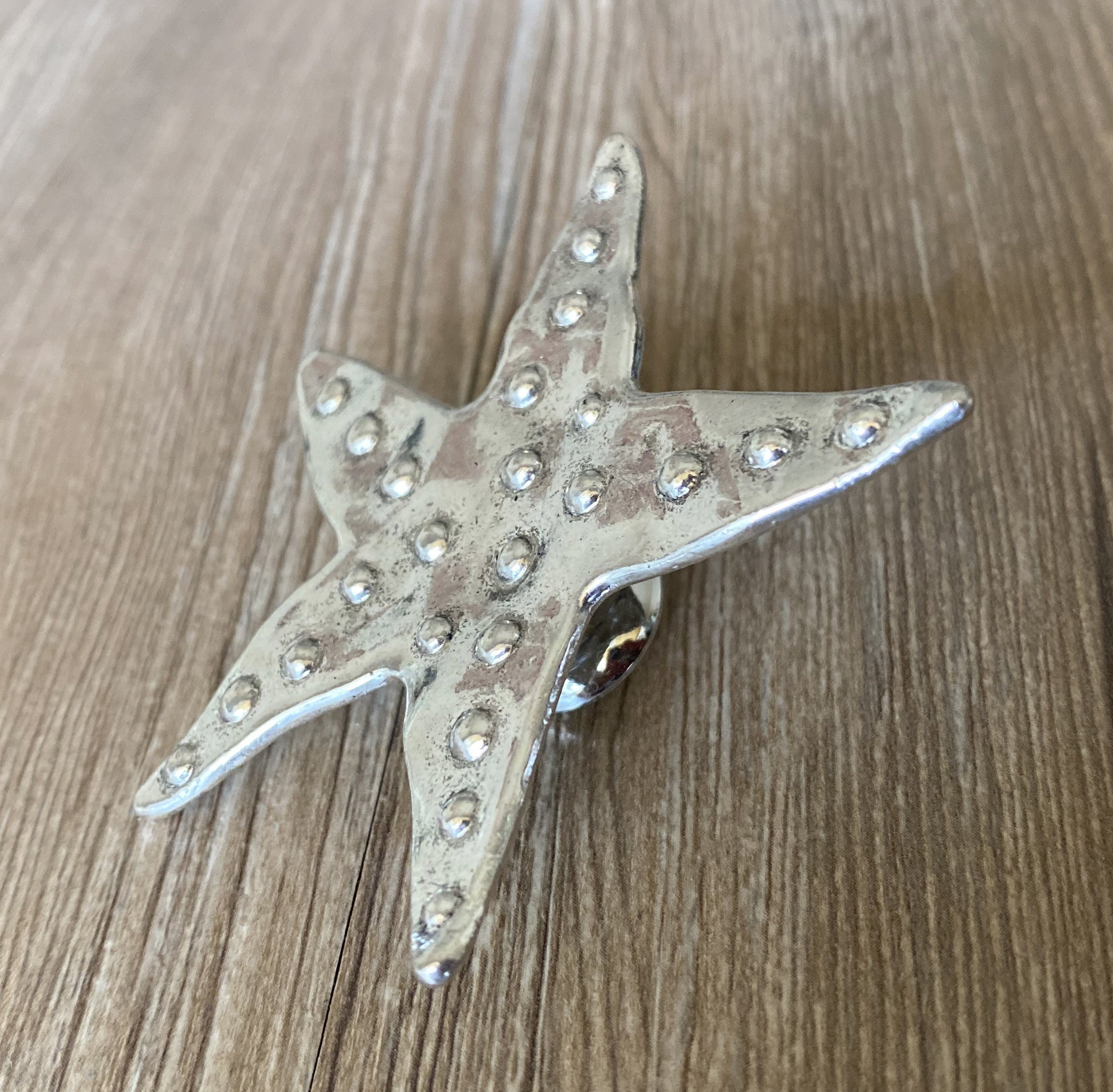 Silver Starfish Drawer Knobs / Furniture Knobs Silver With Etsy