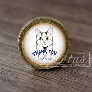 Cat-Glass Cabochon Bronze Cabinet Dresser Knobs pull / Dresser Knobs Cabinet Pull handles /Cabinet Knobs / Furniture Hardware
