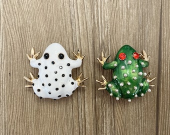 Emaille Frosch Schubladenknöpfe / Frosch Schrank / Gothic Home Decor / Möbelbeschläge, Z-518