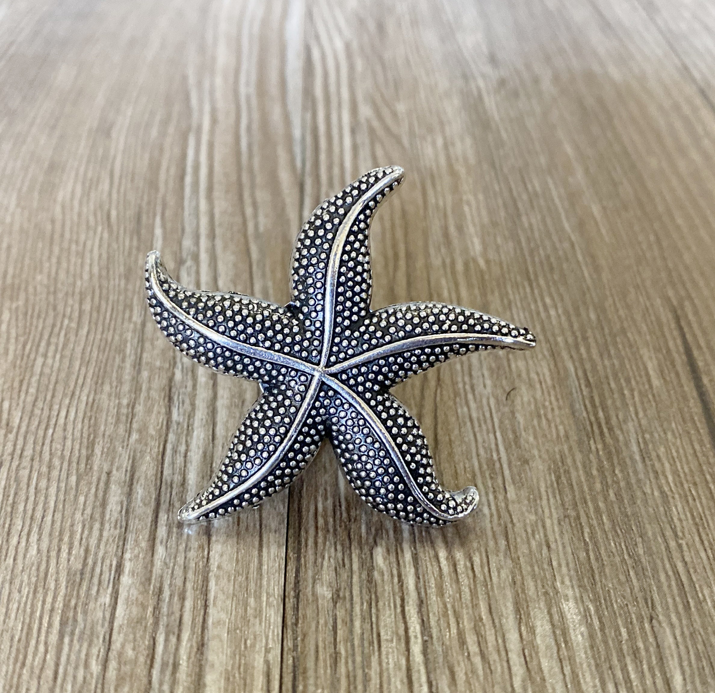 Starfish Drawer Knobs / Furniture Knobs Silver With Rope Etsy