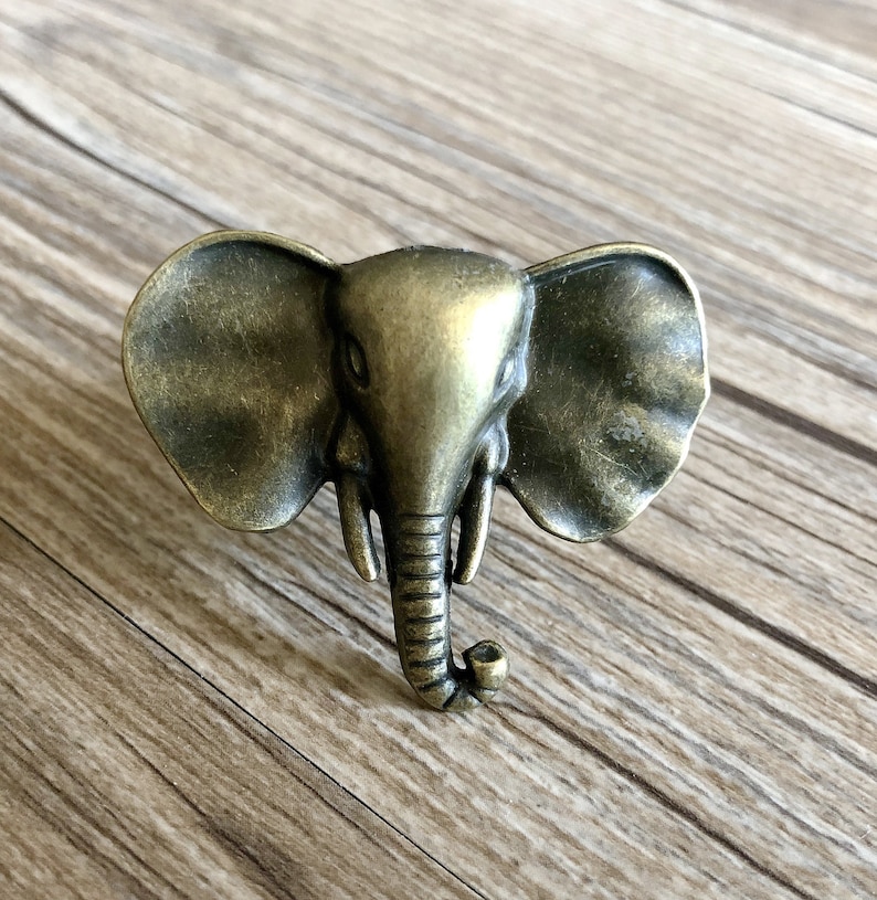 Brass Elephant Drawer Knobs / Elephant / Gothic Home Etsy