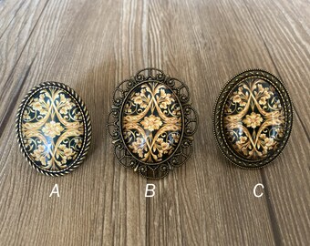 Bronze Resin flowers drawer knobs / flowers Cabinet / Gothic Home Decor / Flower drawer knobs / Furniture Hardware,Z-816