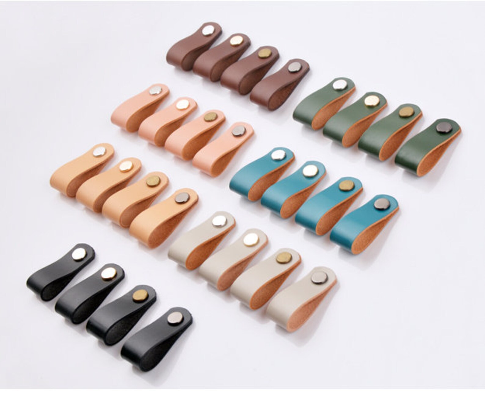 Vegetable Tanned Leather Door Handles for Wardrobe Etsy UK