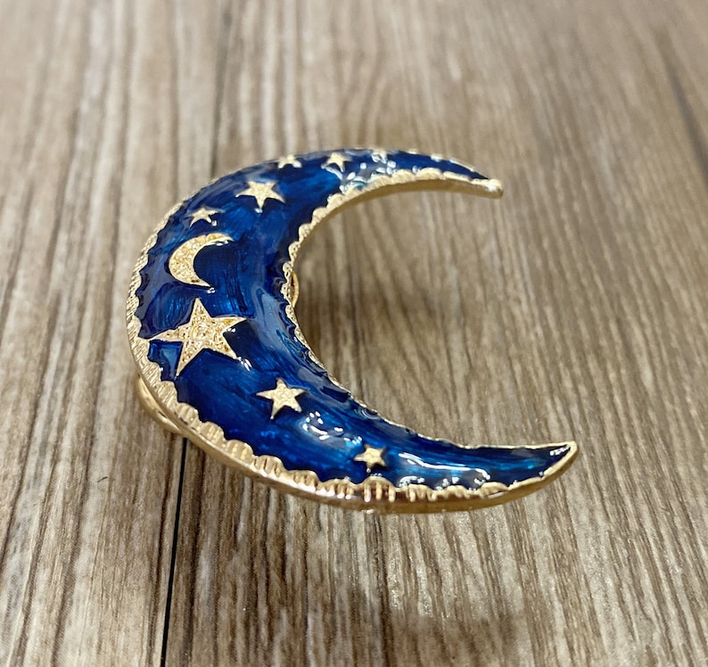 Enamel Moon and Stars drawer knobs / Starry sky / Etsy