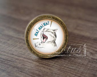 Cat-Glass Cabochon Bronze Cabinet Dresser Knobs pull / Dresser Knobs Cabinet Pull handles /Cabinet Knobs / Furniture Hardware
