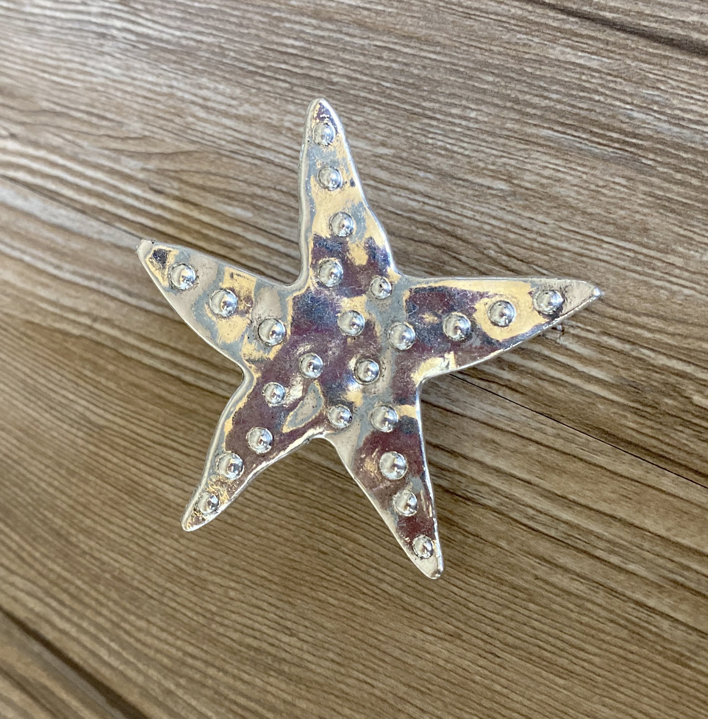 Silver Starfish Drawer Knobs / Furniture Knobs Silver With Etsy