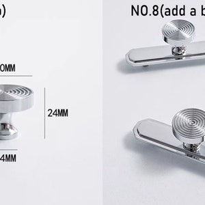Krommade mässingshandgjorda lådknoppar/byråknoppar/skåpshandtag/möbelbeslag, CP-1720 NO.8