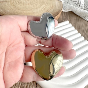 Heart-Gold and Silver Brass Door Knobs For Cabinet Wardrobe Cupboard Drawer Pull Knobs Furniture Hardware Kitchen Accessories, CP-1172