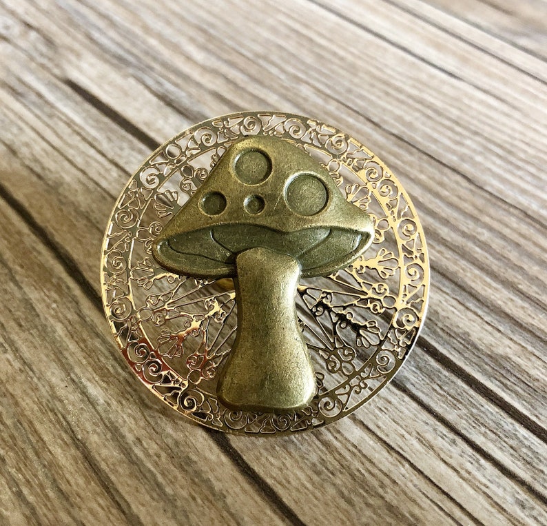 Brass Mushroom Drawer Knobs / Mushroom / Gothic Home Etsy