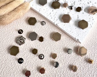 4 colors,pack of 50, 3 size hexagon rivets studs, leather studs,leather craft decorative rivet MD3318333