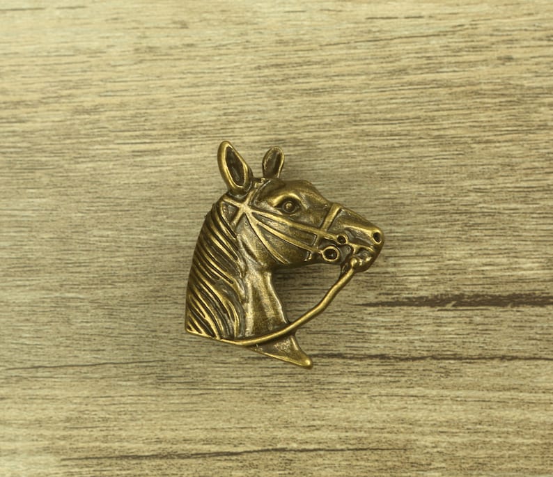 Bronze Horse Drawer Knobs Horse Cabinet Gothic Home Decor Etsy