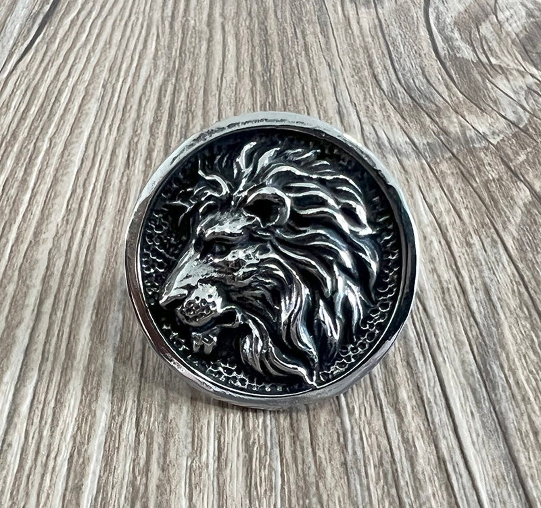 Gothic Lion Knobs Titanium Steel Knobs Dresser Knobs /