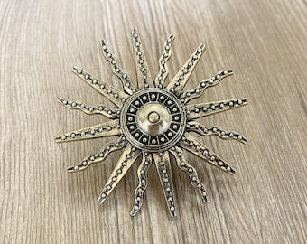 Old Gold Sun Flower drawer knobs / Sun Flower cabinet / Gothic Home Decor / Flower Shaped drawer knobs / Furniture Hardware,Z-500