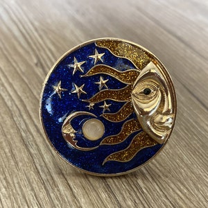 Enamel Sun and Moon Stars drawer knobs / Starry sky cabinet / Gothic Home Decor / Furniture Hardware,Z-635 image 5